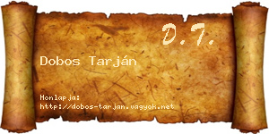 Dobos Tarján névjegykártya